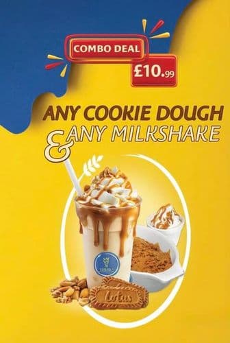 Any Milkshake and cookie dough for £10.99